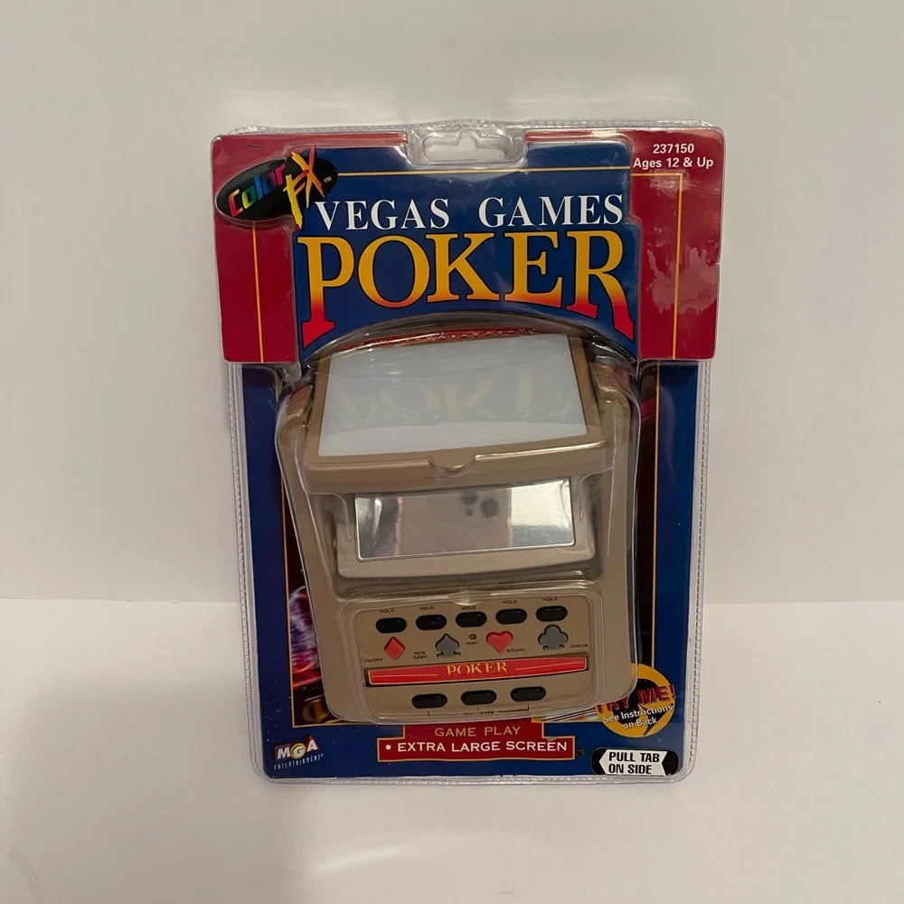 Vntg 1999 Vegas Games Poker Hand Held Game Full Color MGA-See Description
